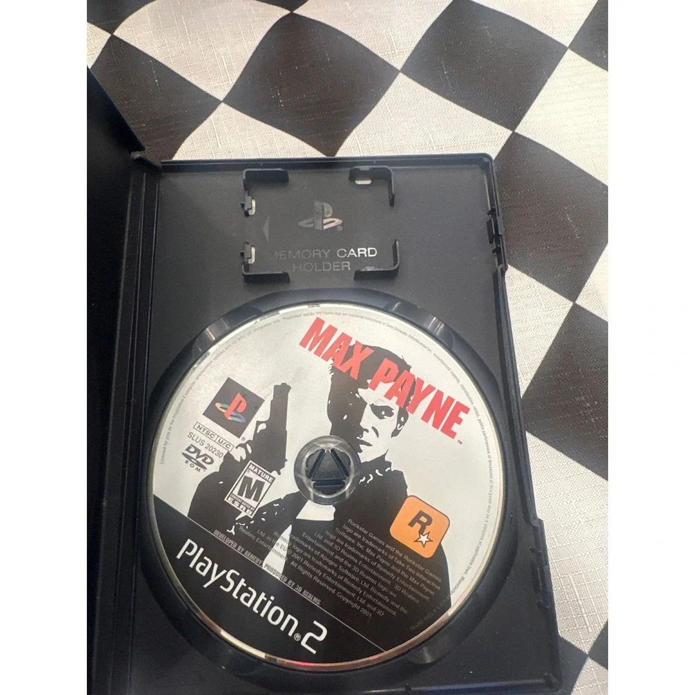 Max Payne Sony PlayStation 2 PS2 Video Game Rockstar Games SLUS-20230 Black Case